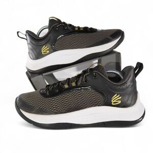 Under Armour Curry 3Z6 Jet Grey Gold Youth 6.5‎ Women's 8 Basketball 3025091-100